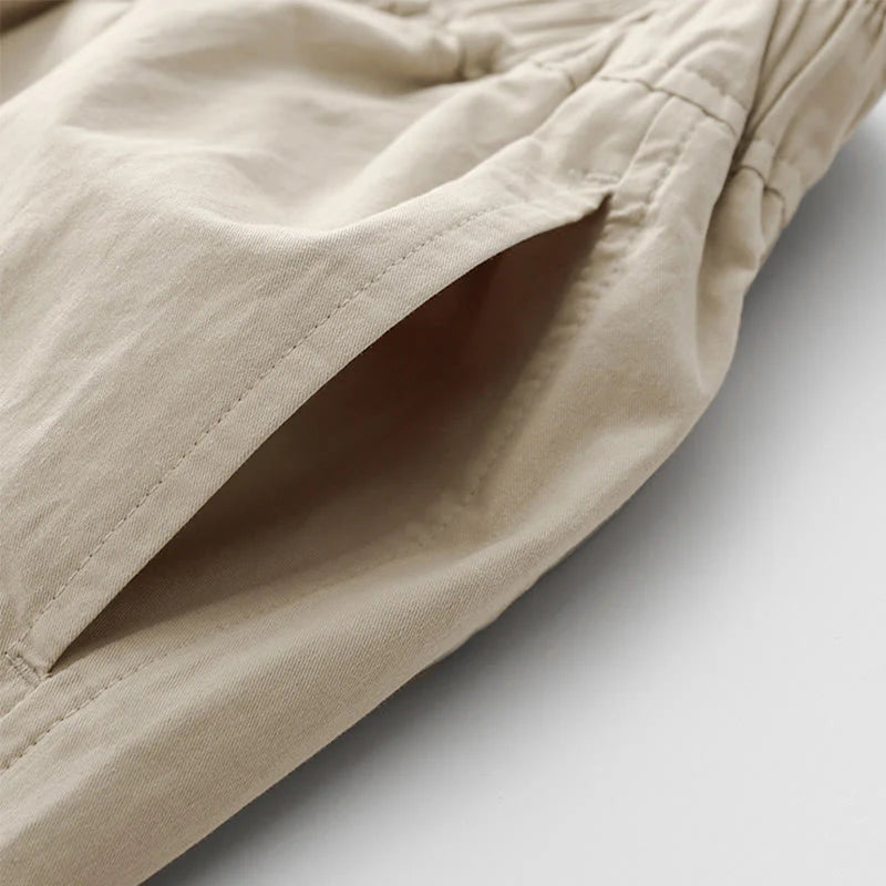 Buddha Stones Spring Commute Solid Color High Waist Women's Wide Leg Cotton Linen Pants With Pockets