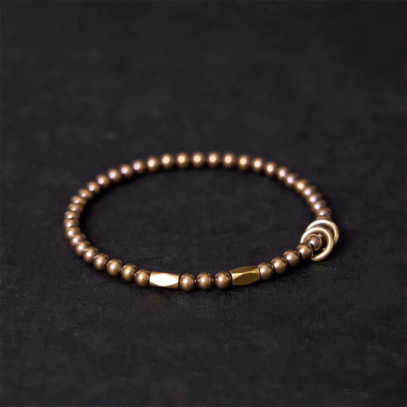 Buddha Stones Wishing You Balance and Strength Brass Bracelet Includes Gift Message Card