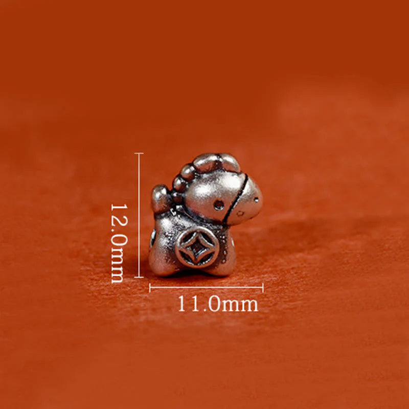 Buddha Stones 999 Sterling Silver Year Of The Horse 925 Sterling Silver Peace And Joy Charm String Braided Luck Bracelet Anklet