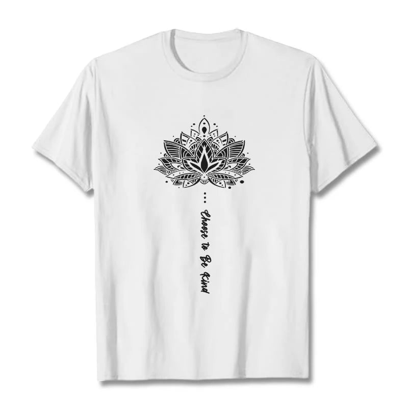 Buddha Stones Choose To Be Kind Geometric Flower Tee T-shirt