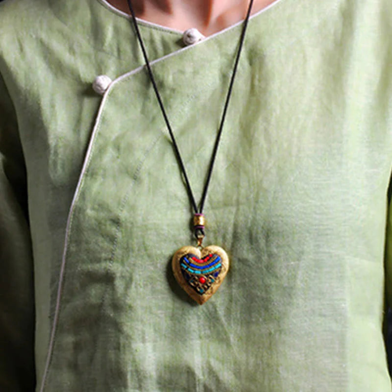 Buddha Stones Copper Kwan Yin Avalokitesvara Zakiram Wealth Pendant Necklace