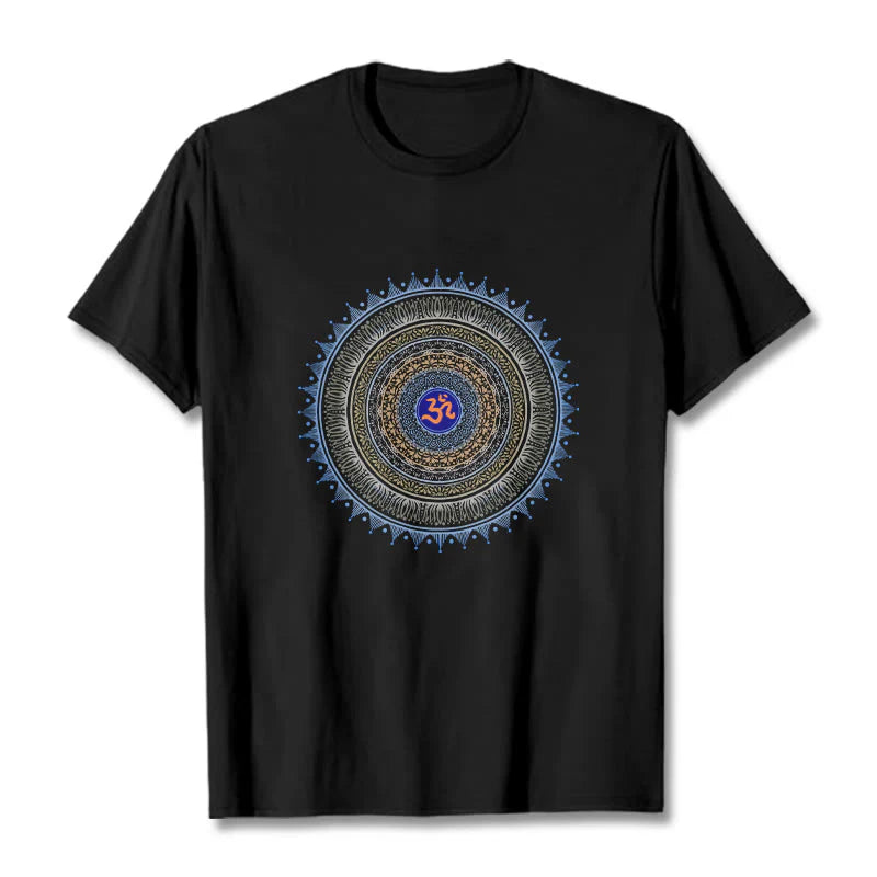 Buddha Stones Mandala Flower OM Pattern Tee T-shirt