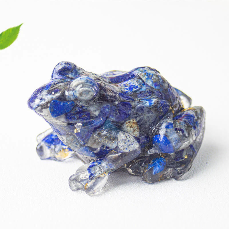 Buddha Stones Crystal Drip Resin Small Frog Passion Decoration Statue