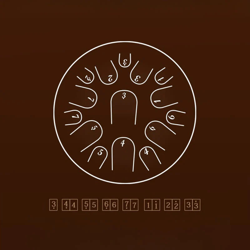 Buddha Stones Steel Tongue Drum Sound Healing Mindfulness Meditation Drum Kit 15 Note 14 Inch Percussion Instrument