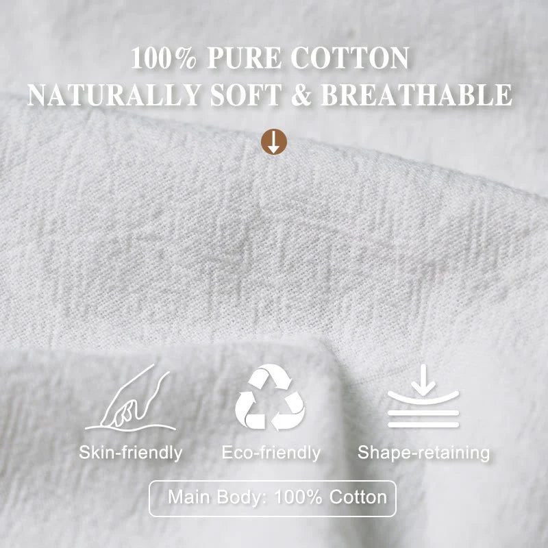 Buddha Stones Pure Cotton Minimalist Style Bamboo Leaf Pattern Women's Elastic Waist Harem Pants