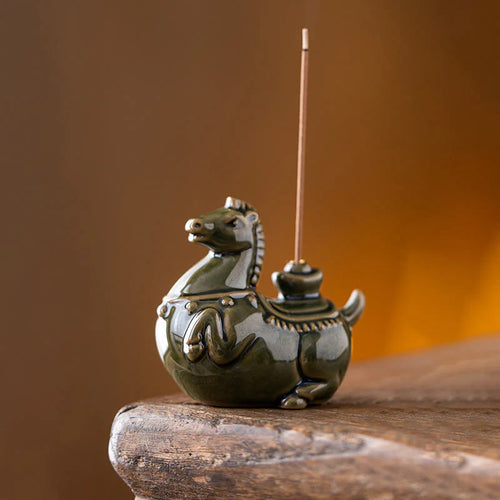 Buddha Stones Year Of The Horse 2026 New Year Ingot Luck Incense Burner