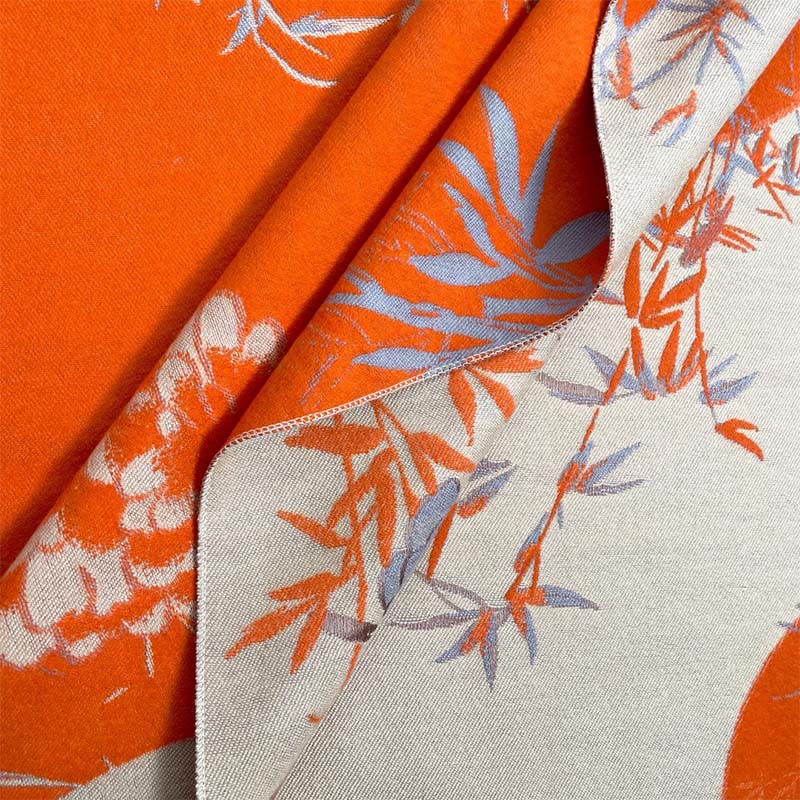 Buddha Stones Winter Fan Bamboo Peony Flowers Pattern Cozy Scarf Shawl