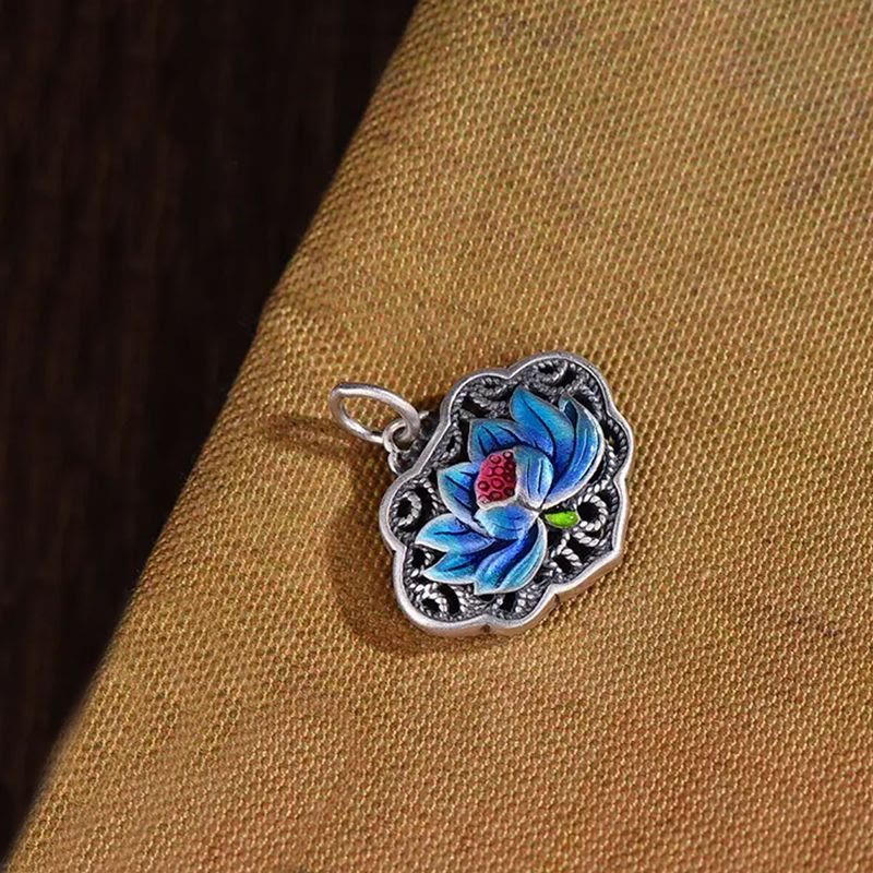Buddha Stones Lotus Auspicious Cloud New Beginning Necklace Pendant Ring (Extra 30% Off | USE CODE: FS30)