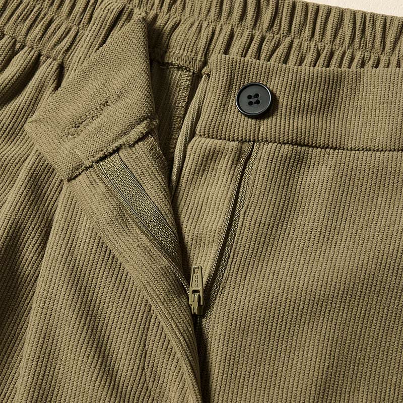 Buddha Stones Commute Fall Corduroy Women's Harem High Waist Pants With Pockets