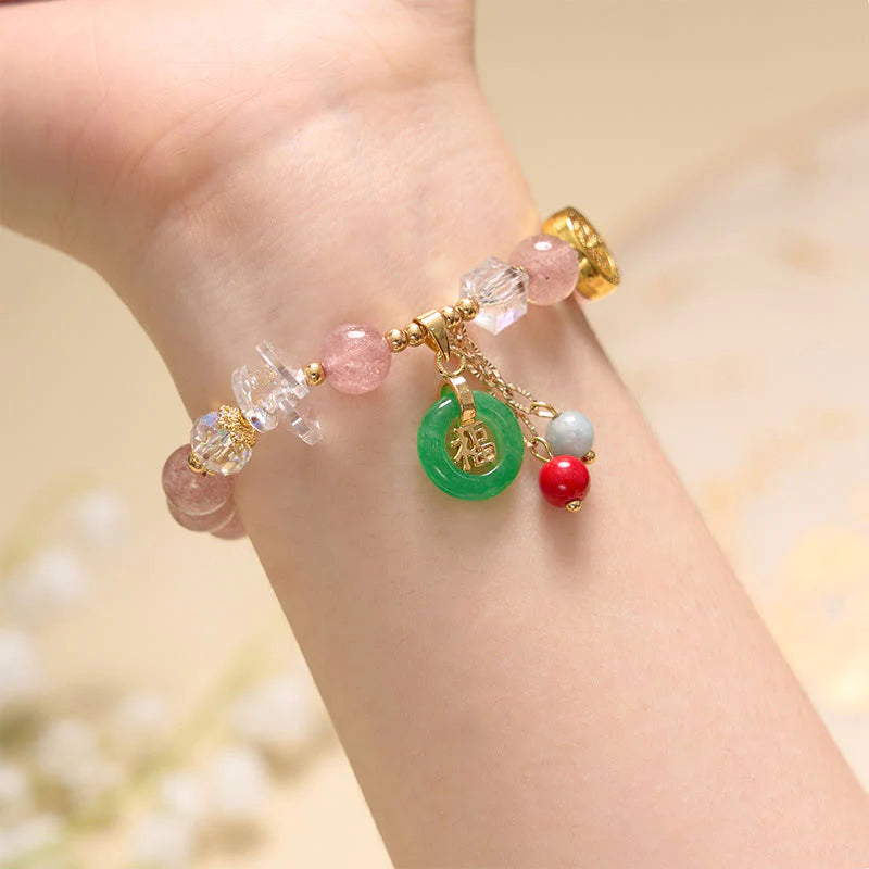 FREE Today: Blessing Good Luck Fu Character Charm Healing Bracelet
