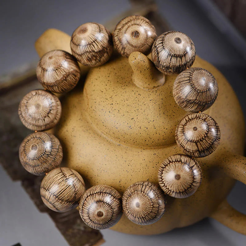 Buddha Stones Gnetum Wood Beads Protection Bracelet