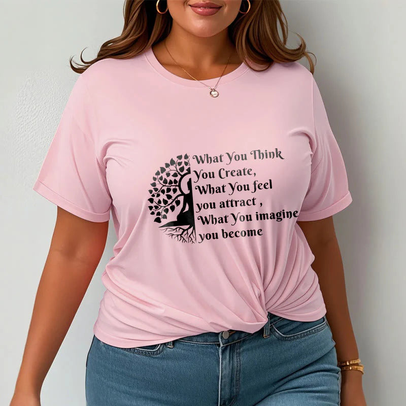 Buddha Stones Half-meditation Buddha Tree Tee T-shirt