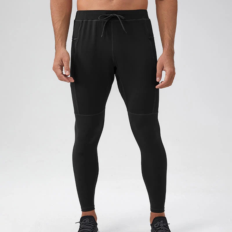 Buddha Stones High Waist Quick Dry Breathable Fitness Men's Leggings Pants With Zipper Pocket