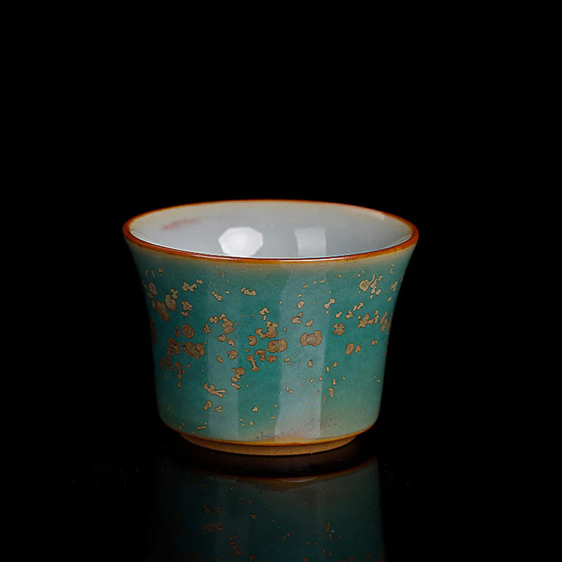 Buddha Stones Kiln Change Ceramic Bamboo Design Teacup Kung Fu Tea Cup