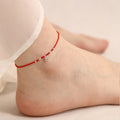 Buddha Stones Handcrafted 925 Sterling Silver Copper Coins Design Protection Strength Ultra-Thin Bracelet Anklet