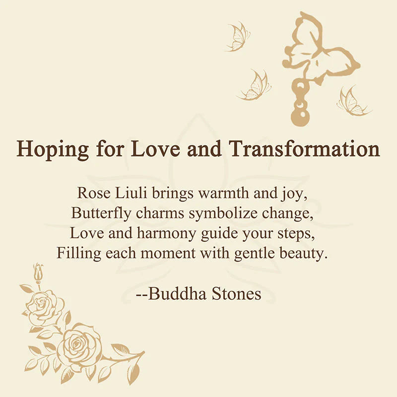 Buddha Stones Hoping for Love and Transformation Butterfly Bracelet Includes Gift Message Card