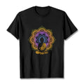 Buddha Stones Multicolor Mandala Flower Seated Buddha Pattern Tee T-shirt