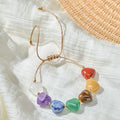 FREE Today: Confidence and Self-acceptance Love Heart Red Agate Amethyst Green Aventurine Colorful Crystal Braided Bracelet