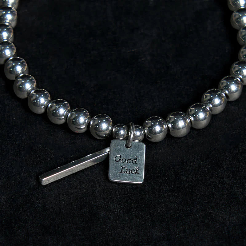 Buddha Stones Titanium Steel Good Luck Balance Bracelet