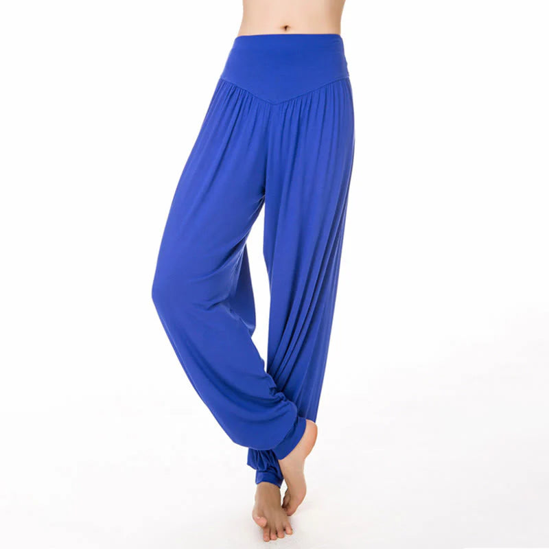 Buddha Stones Plain Color Loose Modal Yoga Dance Harem Pants