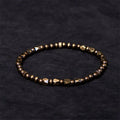 Buddha Stones Vintage Distressed Simple Design Copper Brass Beads Wealth Bracelet