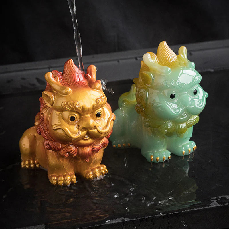Buddha Stones Color Changing Small PiXiu Resin Tea Pet Wealth Home Figurine Decoration