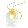 Buddha Stones Tibetan White Jade Calm Necklace