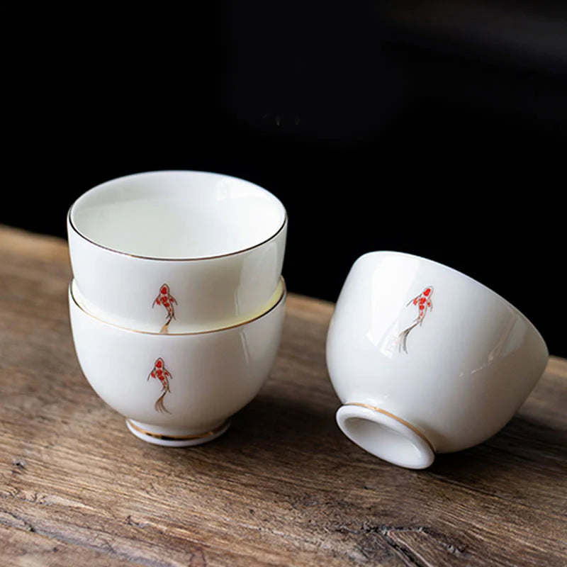 Buddha Stones Koi Fish Teacup Kung Fu Tea Cup