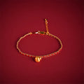Buddha Stones Red String Copper Brass Gourd Strength Wealth Bracelet