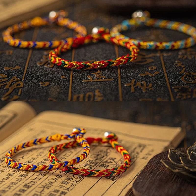 Buddha Stones May you be good fortune and success Lucky Multicolored Bracelet