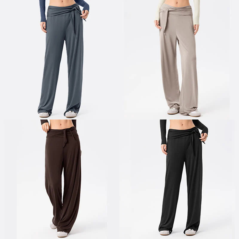 Buddha Stones Casual Lace-up Breathable Sports Women's Wide Leg Pants