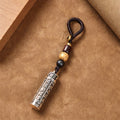 Buddha Stones Tibetan Om Mani Padme Hum Shurangama Mantra Vajra Pattern Copper Purity Key Chain