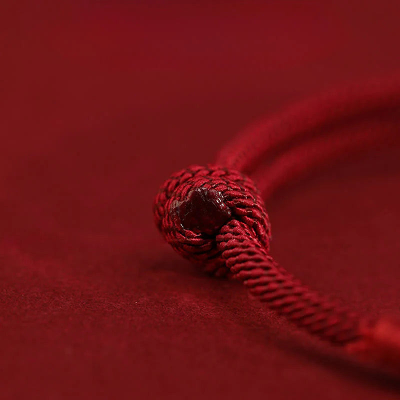 Buddha Stones 999 Gold Ring Design Handmade Luck Braided Red Rope Bracelet Anklet