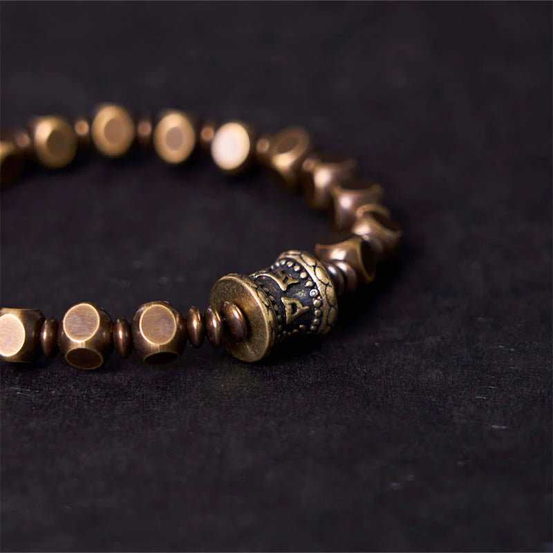 Buddha Stones Wishing You Balance and Strength Brass Amulet Bracelet Includes Gift Message Card