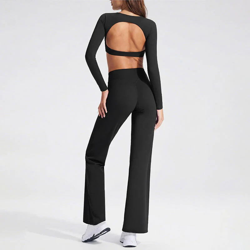 Buddha Stones Long Sleeve Backless Bra Sports Fitness Yoga Women's Tank Top
