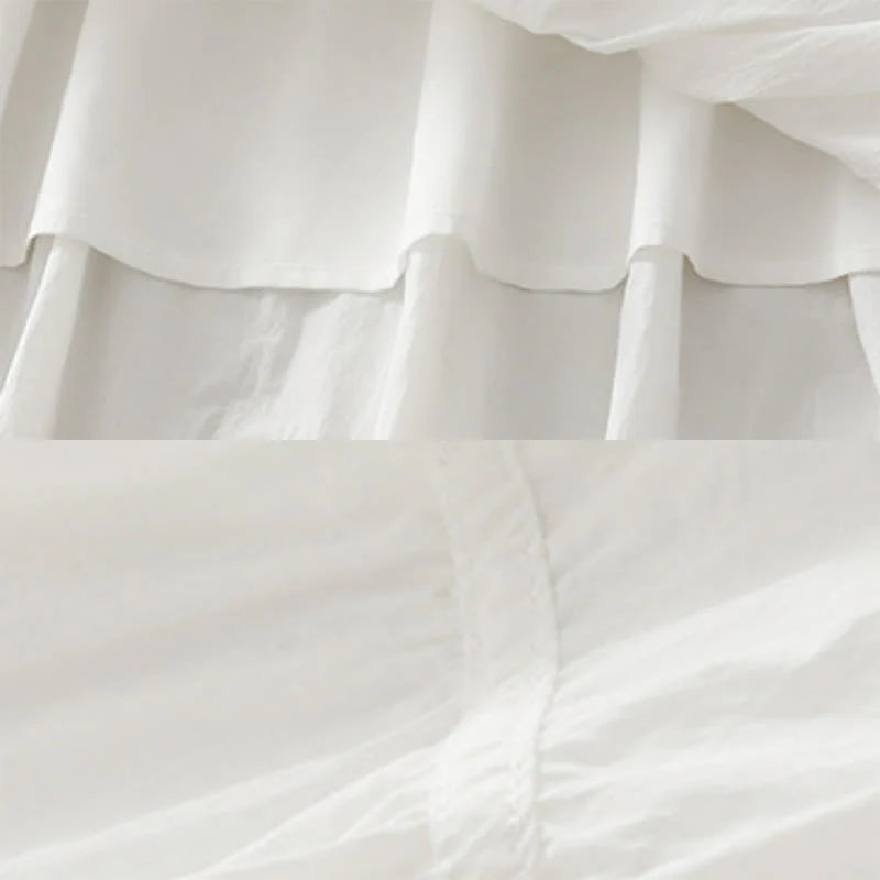 Buddha Stones Simple Lines Elastic Waist Women's Skirt With Pockets