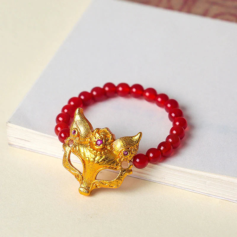 FREE Today: Positive and Success Nine Tailed Fox South Red Agate Bracelet