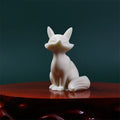 Buddha Stones Mini Nine Tailed Fox Ivory Fruit Protection Home Decoration