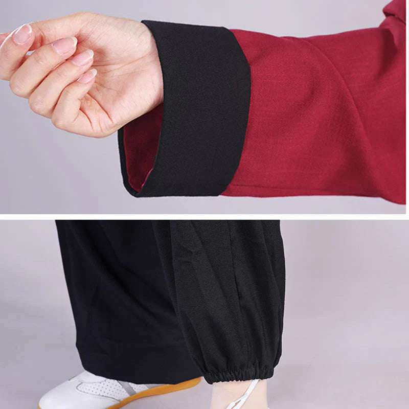 Buddha Stones 2Pcs Fall Winter Frog-Button Tai Chi Meditation Qigong Zen Practice Unisex Cotton Linen Clothing Set (Extra 30% Off | USE CODE: FS30)