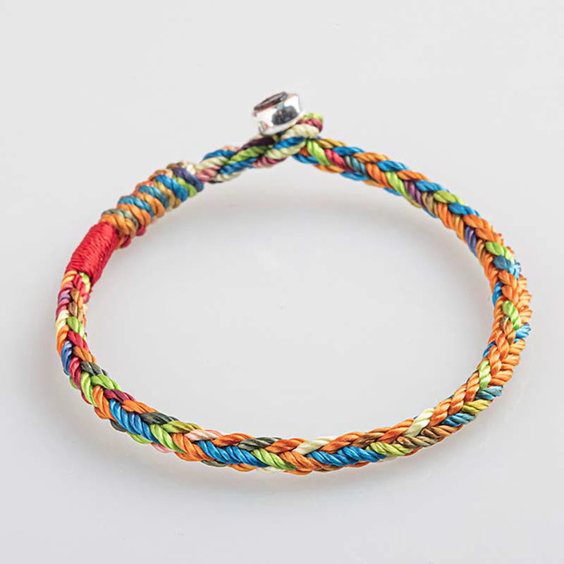 Buddha Stones May you be healthy and happy Lucky Multicolored Bracelet