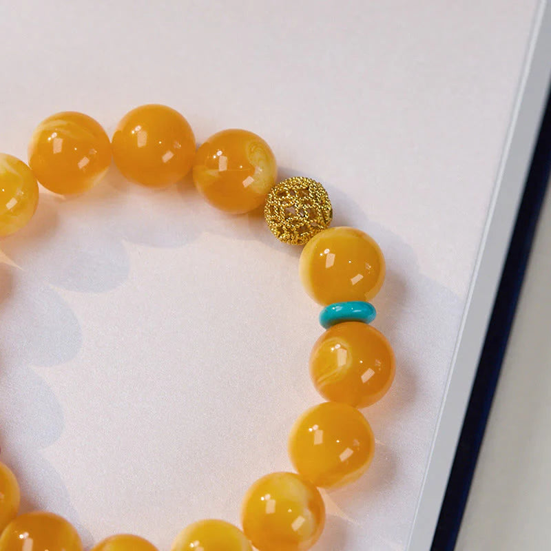 Buddha Stones Amber Gourd Multilayer Confidence Bracelet