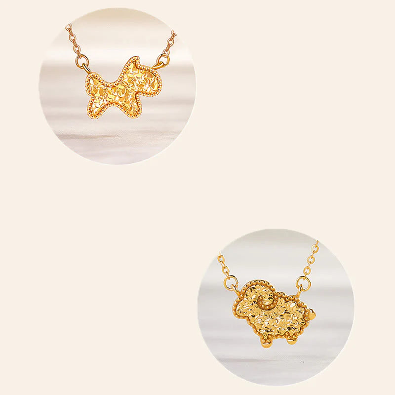 Buddha Stones Year Of The Horse Chinese Zodiac 925 Sterling Silver Coin Design Blessing Chain Necklace Pendants