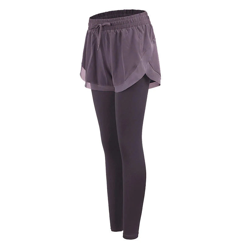 Buddha Stones 2 In 1 Sports Tights Outdoor Fitness Women's Leggings Yoga Pants