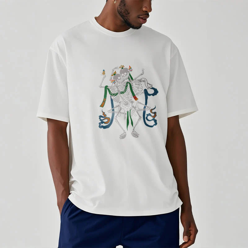 Buddha Stones Tibetan The Lord Of The Corpse Forest Design Tee T-shirt