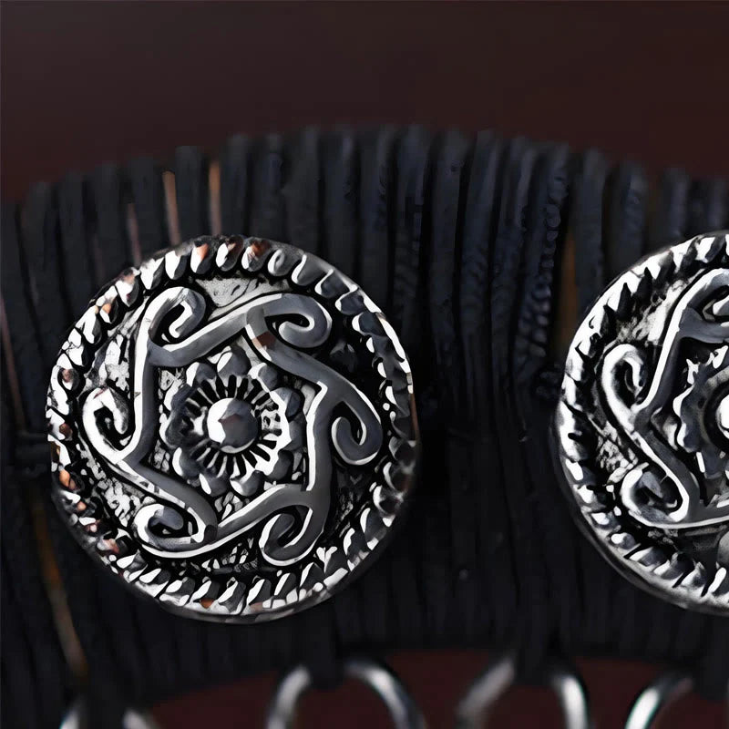 Buddha Stones Silver Tassel Green Sandalwood Soothing Hairpin
