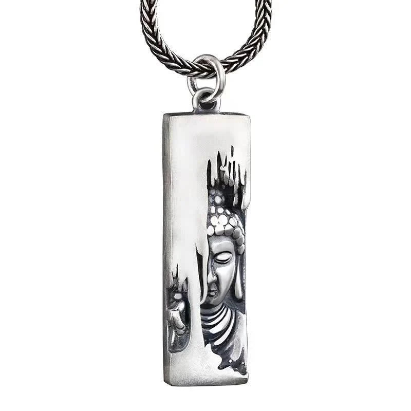 Buddha Stones Tathagata Buddha Strength Protection Amulet Lucky Vintage Style Pendant Necklace