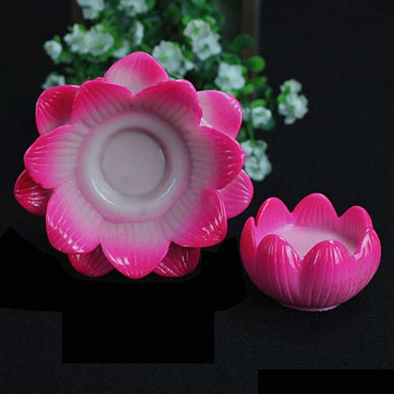 Buddha Stones Meditation Prayer Altar Lotus Flower Candle Holder Buddhist Temple Rituals Use Items