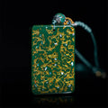 Buddha Stones Handcrafted Lacquer Craft Sandalwood Protection Pendant Necklace