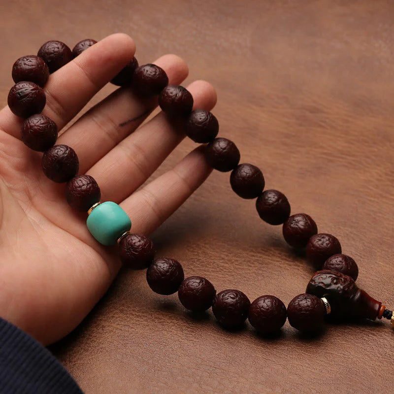 Buddha Stones Tibetan Bodhi Seed Agate Bead Luck Wealth Tassel Charm Wrist Mala (Extra 30% Off | USE CODE: FS30)