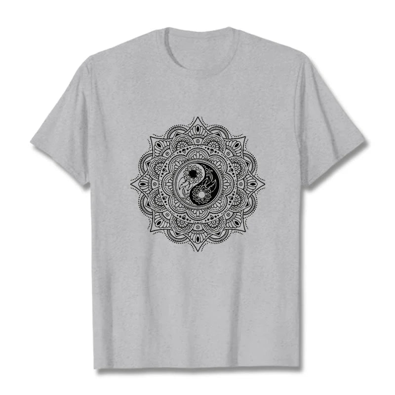 Buddha Stones Mandala YinYang Symbol Pattern Tee T-shirt